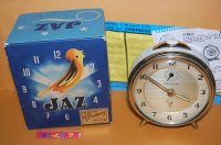 フランス・JAZ製の目覚まし時計 ”CRESCENDO” ゴールド1960年代後半品 【パッケージ箱・説明書付き】