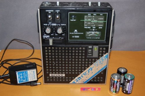 追加の写真1: ソニー・ICF-5500　スカイセンサーFM/AM/SW 3 BAND RECEIVER） 1972年・日本製・ソニー純正AC100V電源アダプター付き