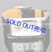 デュアルタイム・２ヶ国アナログ 銀＆白文字盤クラシックデザイン♪腕時計【SOKI・2015年製】SLVC 新品 