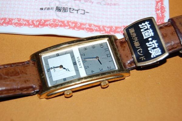 画像1: SEIKO ALBA QUARTZ セイコー クォーツ デュアル　タイム V400-5960 上下腕時計[電池交換OK]