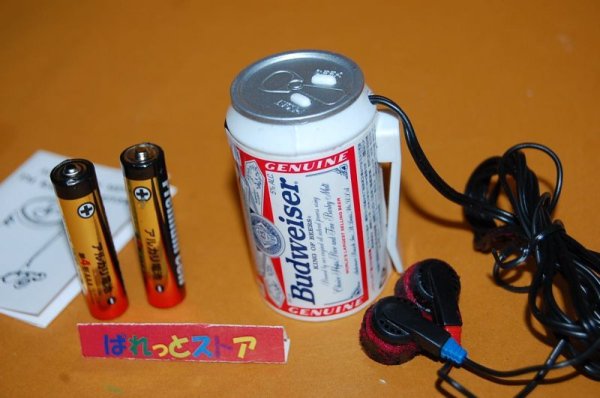 画像1: Budweiserバドワイザー　ミニ缶ビール型 FMラジオ 非売品・未使用　2002年景品　パッケージ箱入り