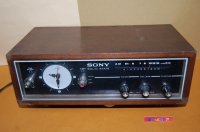 ソニー Model No.8RC-49 AM6石クロークラジオ受信機木製キャビネット 1967年日本製・60サイクル西日本仕様