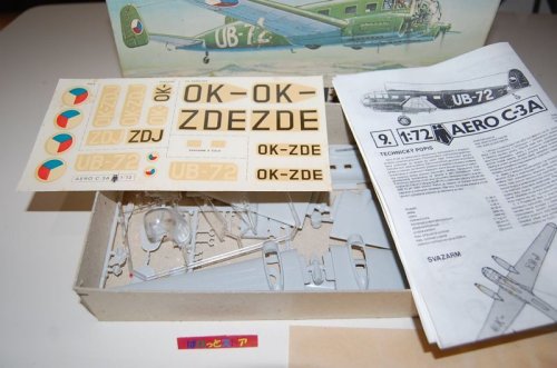 追加の写真2: チェコスロバキア製プラモデルキット・KP PLASTIKOVY MODEL No.9 AERO C-3A