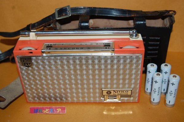 画像1: 日本ビクター・NIVICO Model No.9F-3 FM/AM 2バンド9石トランジスタラジオ受信機・1964年製・FM放送に難あり・純正革ケース付き