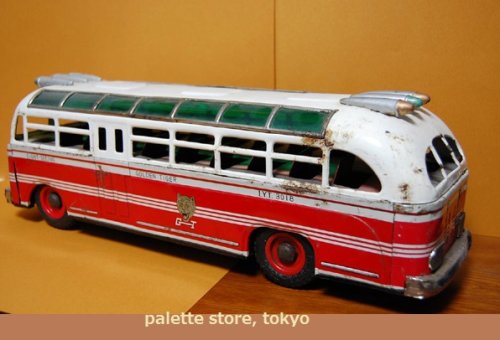 追加の写真2: 山崎玩具工業（IY METAL-TOYS） No.3018 "Golden Tiger"観光バス 1955年・当時物