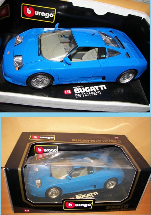 追加の写真3: イタリア・Burago製 No.3035 BUGATTI EB110 - 1991年式ブルー【1/18スケール】・1992年発売品・当時物