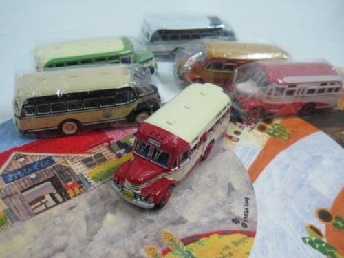 追加の写真3: targa製　「タッカー・昭和おもひでバス 6台 ブリキ缶入りセット 」の新品／Japanese Bonnet bus 6 pieces set, Great nostalgic "Showa-jidai (Showa Period) ”　【Limited Edition】