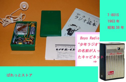 追加の写真1: 【少年時代の想い出】大阪・日乃出電工　１石トランジスターラジオ　Ｔ-801S型　1963年