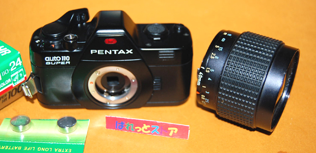ASAHI PENTAX auto110 superボディー＆ 20-40mm F2.8 ZOOMレンズ付き・ 一眼レフカメラ1983年式