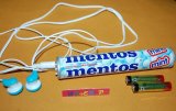 画像: 平成12年・懸賞当選品ラジオ・mentos mintメントスキャンディ型 AMラジオ受信機・パッケージ箱付