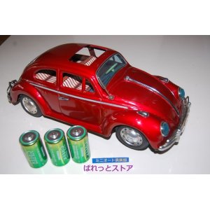 画像: 懐かしのブリキ自動車 萬代屋（旧バンダイ） No.4084 KING-SIZE 電動VOLKSWAGEN ビートル1960's・大型ブリキ・当時物 