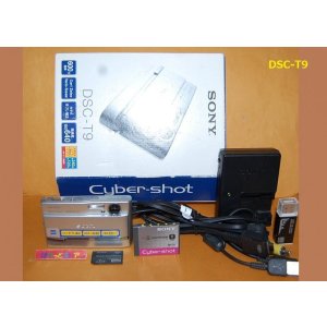 画像: SONY デジタルスチルカメラ Cyber-shot サイバーショットDSC-T9・ドイツ　　Carl Zeiss社製レンズ搭載 ・2005年日本製・付属品等一式付き