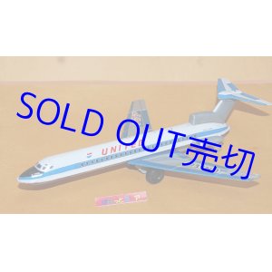 画像: 斉藤玩具株式会社 Boeing 727  "UNITED" Airlines 1963年 ブリキの飛行機・当時物