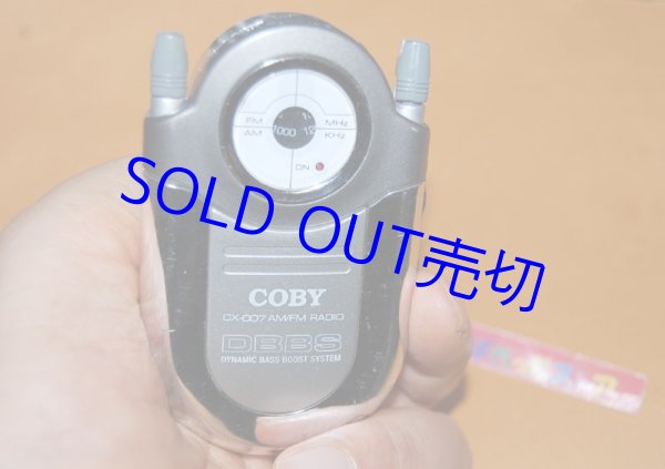 画像1: 米国ニューヨークCOBY・ダイナミックベースブーストシステム搭載 CX-007 Mini AM/FM Pocket Radio DBBS・2001年製