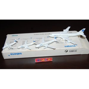 画像: SCHABAK製 Nr.910-6 縮尺1/600 サベナ・ベルギー航空 BAe146/Boeing737/Airbus310/Boeing747主要４機セット・1990年代ドイツ製