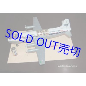 画像: TOMY 富山製作所・電動ビッカース バイカウント旅客機『SASスカンジナビア航空』ブリキ飛行機・主翼全長50cm・1962年日本製