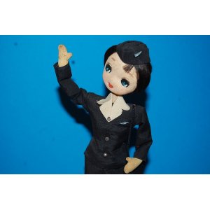画像: 羽田・東京国際空港　みやげ品店　スチュワーデスのポーズ人形 ・昭和35年（1960年）ころ日本製