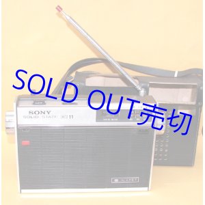 画像: ソニー　MODEL ICF-110 FM/SW/MW 3BAND RADIO 1969年型 黒革ケース付　