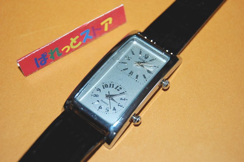画像: デュアルタイム・２ヶ国アナログ 銀色文字盤クラシックデザイン♪腕時計【SOKI・2015年製】 SLVC 新品 