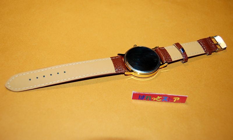 画像: クラシック丸型♪アナログ腕時計ブラウンベルト【Geneva・2014年製】 新品
