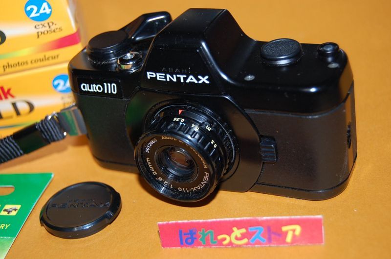 画像: ASAHI PENTAX auto110ボディー＆ 24mm F2.8標準レンズ＆レンズキャップ付き・一眼レフカメラ1979年式