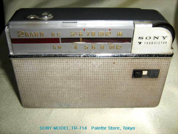 SONY MODEL:TR-714 MW/SW 7石トランジスタラジオ 1959年【革ケース付き