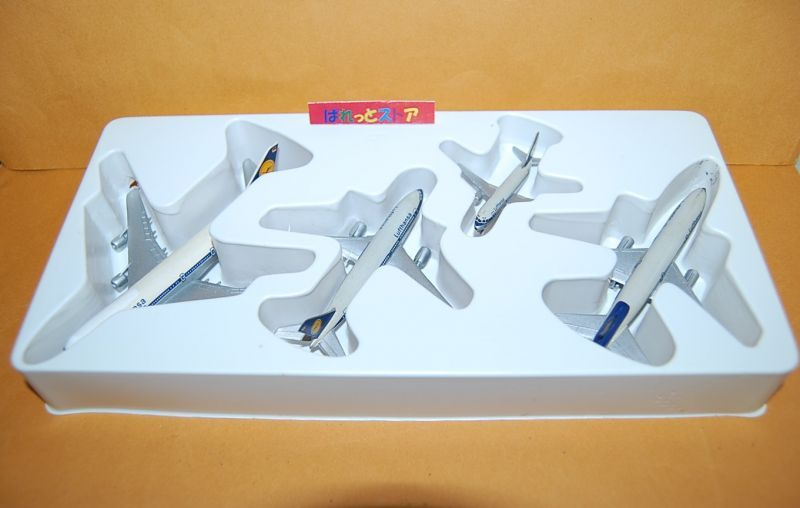 画像: ドイツ・SCHABAK製 Nr.910-1 1/600 ルフトハンザ DC10/B737/A300/B747 旧ジェット機セット　【現地ドイツ空港限定品】