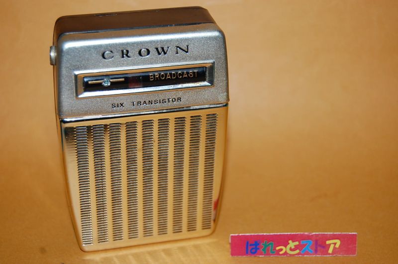 画像: クラウン Model TR-680 中波 6石トランジスターポケット型 ダイヤカットが輝く1967年製 純正革ケース付き