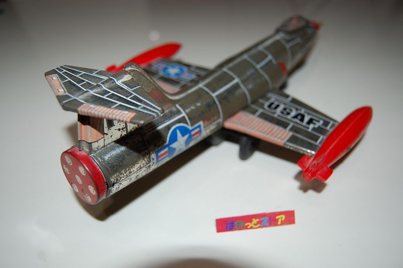 画像: ASC Aoshin（アオシン）製 ロッキードF-104 ジェット戦闘機 ヴィンテージ・ブリキおもちゃ・当時もの