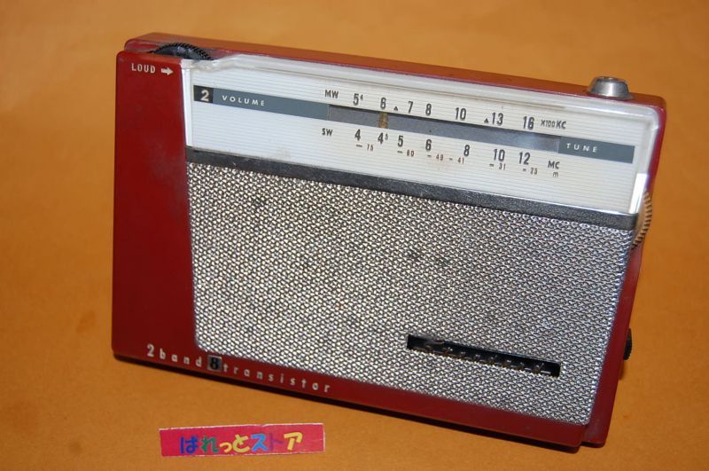 画像: スタンダードラジオ・SR-H107 2バンド SW/MW トランジスタラジオ受信機・1961年製・エンジ色