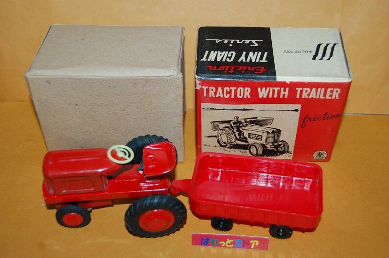 画像1: 国産絶版ブリキ・SSS インターナショナル商事 No.S-1175 TRACTOR WITH TRAILER 1960's 当時品・