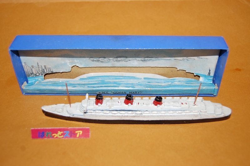 画像: 英国・DINKY-TOYS No.52a Cunard White Star Line "Queen Mary" 1936年製（当時もの）・元箱付き