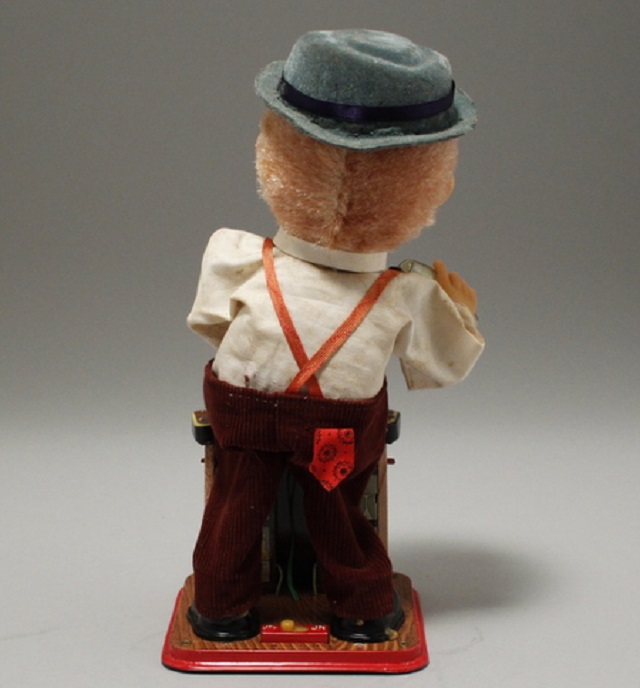 画像: 野村玩具・ブリキおもちゃバーテンダー『チャーリーウィーバー』電動式1950年代・日本製・元箱付き・稼働品