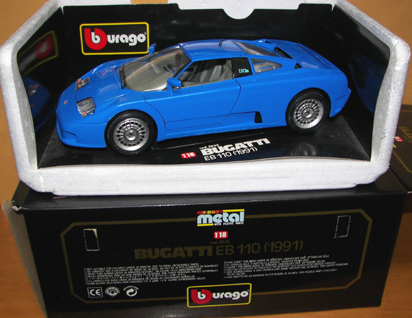 画像1: イタリア・Burago製 No.3035 BUGATTI EB110 - 1991年式ブルー【1/18スケール】・1992年発売品・当時物