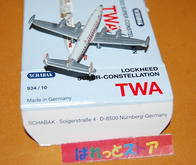 画像: ドイツ・SCHABAK社製 Nr.934/10 1/600  TWAトランスワールド航空  Lockheed Super-Constellation・1990年代発売品