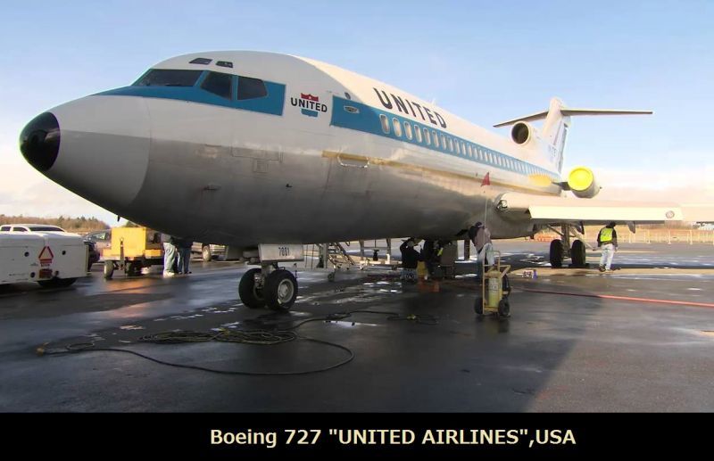 画像: 斉藤玩具株式会社 Boeing 727  "UNITED" Airlines 1963年 ブリキの飛行機・当時物