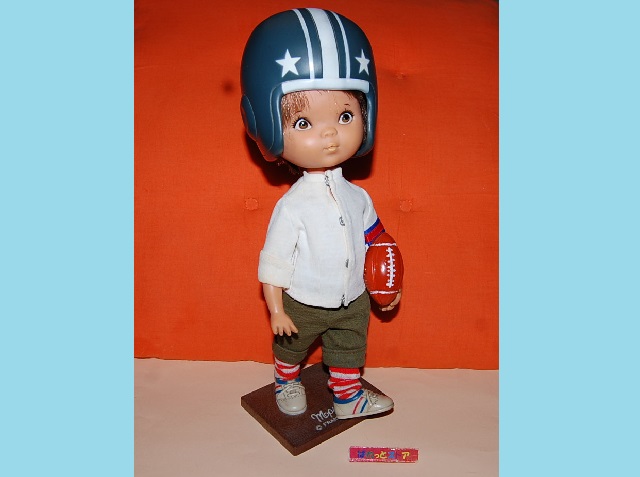 画像: 柴製作所・ちいさなときめき FRAN MAR・『 Moppets モペット 』アメリカンフットボールの男の子　ドール・1972年日本製品