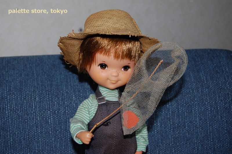 画像4: 柴製作所・ちいさなときめき FRAN MARデザイン・『 Moppets モペット 』麦藁帽子の男の子ドール・1973年・日本製・元箱付き