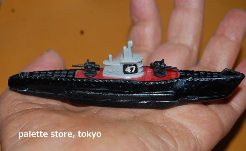 画像: アメリカ製トッツィートイ No.128 潜水艦 1940s・金属製ミニチュア全長約120mm "MADE IN USA"