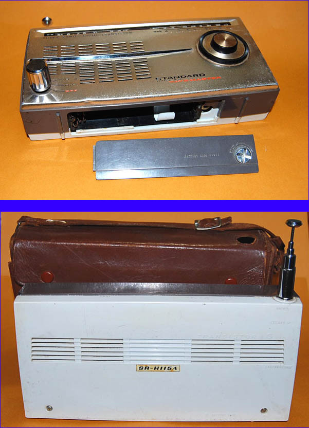 Standard Tuneflash Wave-Master SR-H115 8石ラジオ 1961年型 茶革 